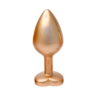Jewel Butt Plugs: Gleaming Love Pearl Gold Butt Plug Medium Jewel Butt Plugs: Gleaming Love Pearl Gold Butt Plug Medium
