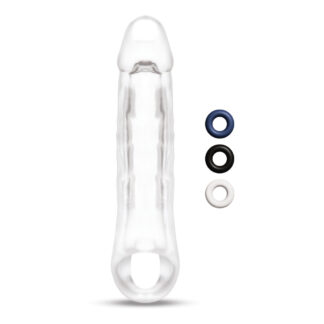 Realistic Cock Sleeve: Size Up Clear Penis 2 Inch Extender Realistic Cock Sleeve: Size Up Clear Penis 2 Inch Extender