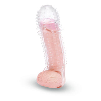 Penis Extenders: Size Up Clear Textured 1.5 Inch Extender Penis Extenders: Size Up Clear Textured 1.5 Inch Extender