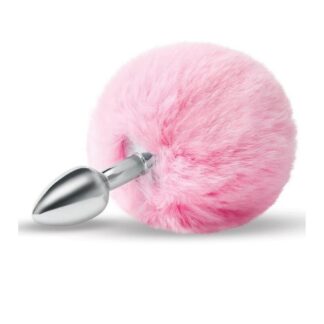 Animal Play Plugs: Furry Tales Pink Bunny Tail Butt Plug Animal Play Plugs: Furry Tales Pink Bunny Tail Butt Plug
