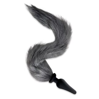 Animal Play Plugs: Furry Tales Grey Foxtail Butt Plug Animal Play Plugs: Furry Tales Grey Foxtail Butt Plug