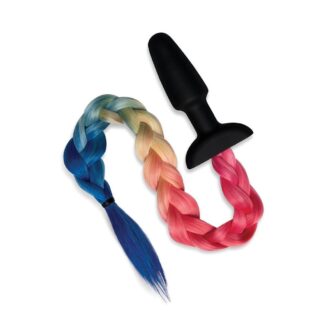 Animal Play Plugs: Furry Tales Rainbow Tail Butt Plug Animal Play Plugs: Furry Tales Rainbow Tail Butt Plug